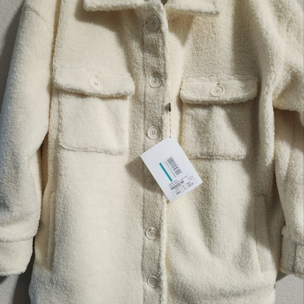 Muubaa NWT Portia Longline Faux Fur Shacket Women’s US 8 (UK 12) - Picture 8 of 10